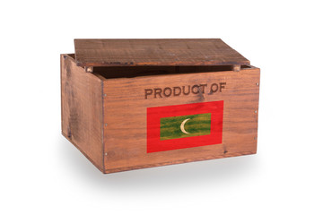 Wooden crate isolated on a white background