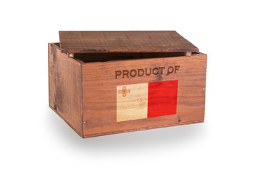 Wooden crate isolated on a white background