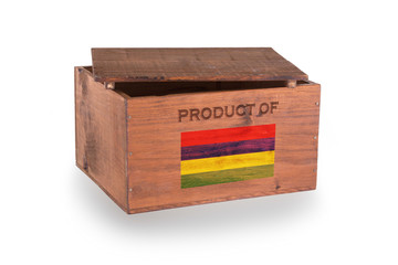 Wooden crate isolated on a white background