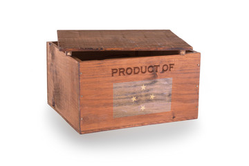 Wooden crate isolated on a white background