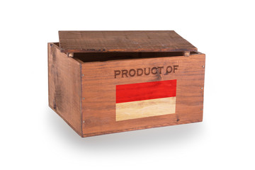 Wooden crate isolated on a white background
