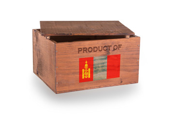 Wooden crate isolated on a white background