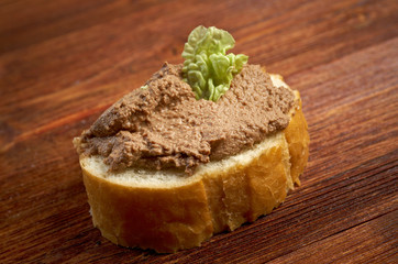 slice of bread with pate