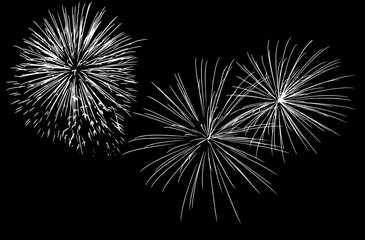 Feu d'artifice blanc