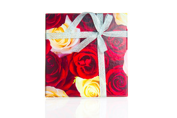 Gift package on white background
