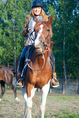 Woman on the red horse