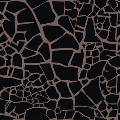Cracked clay ground - seamless pattern