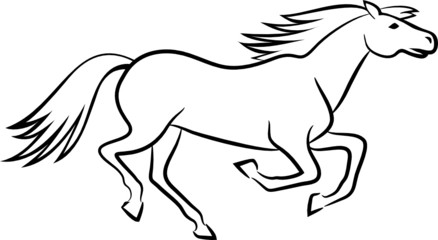 Horse vector outline