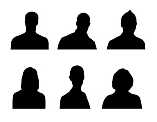 silhouettes noires - avatars © AMATHIEU