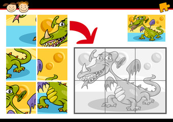 cartoon monster jigsaw puzzle game