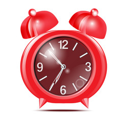 Red alarm clock.Vector