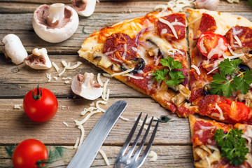 Delicious italian pizza