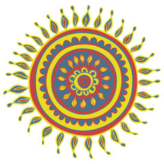 Mandala color pattern in vector