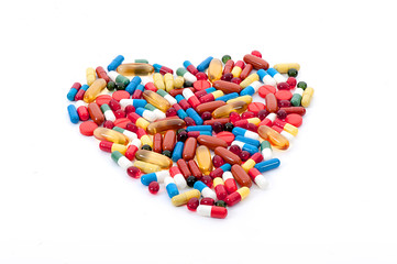 pills isolated on white background