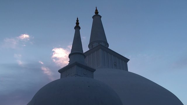 The Ruwanweli Saya Great Stupa in Anuradhapura.