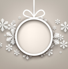 Christmas background with round copyspace.
