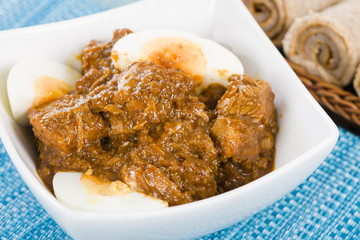 Doro Wat - Ethiopian red chicken stew with hard boiled eggs