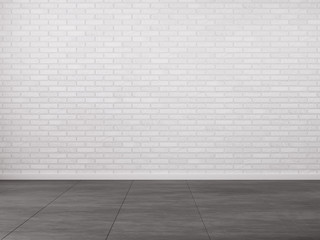 Interior with brick wall