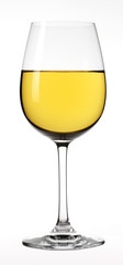 Verre de vin blanc détouré