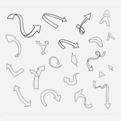 Collection of line draw arrows