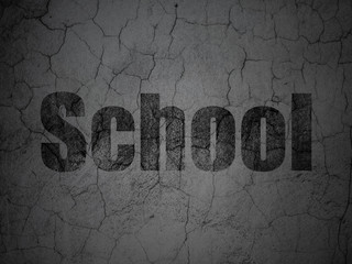 Education concept: School on grunge wall background