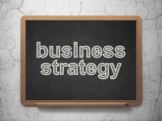 Finance concept: Business Strategy on chalkboard background