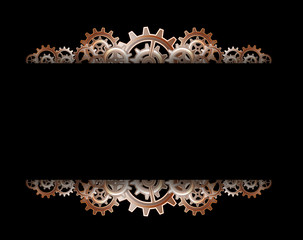 Steampunk gears frame