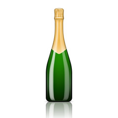 Champagne bottle.