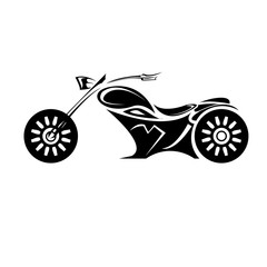 vector Silhouette of classic motorcycle. vector motorcycle icon