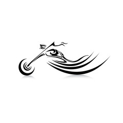 vector Silhouette of classic motorcycle. vector motorcycle icon