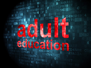 Obraz premium Education concept: Adult Education on digital background