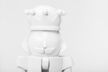 White nutcracker closeup