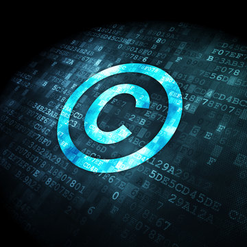 Law concept: Copyright on digital background