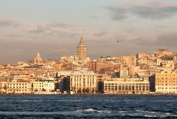 Obraz premium Istanbul sightseeing, Beyoglu and Galata tower