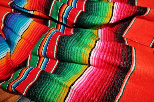 Mexican poncho cinco de mayo blanket background serape Mexico fiesta sarape carnival copy space stock photo photograph image picture