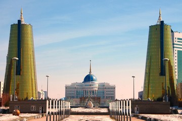 Astana modern capital of Kazakhstan - obrazy, fototapety, plakaty