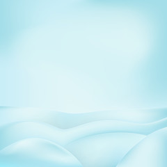 square winter landscape view with snowy hills vector