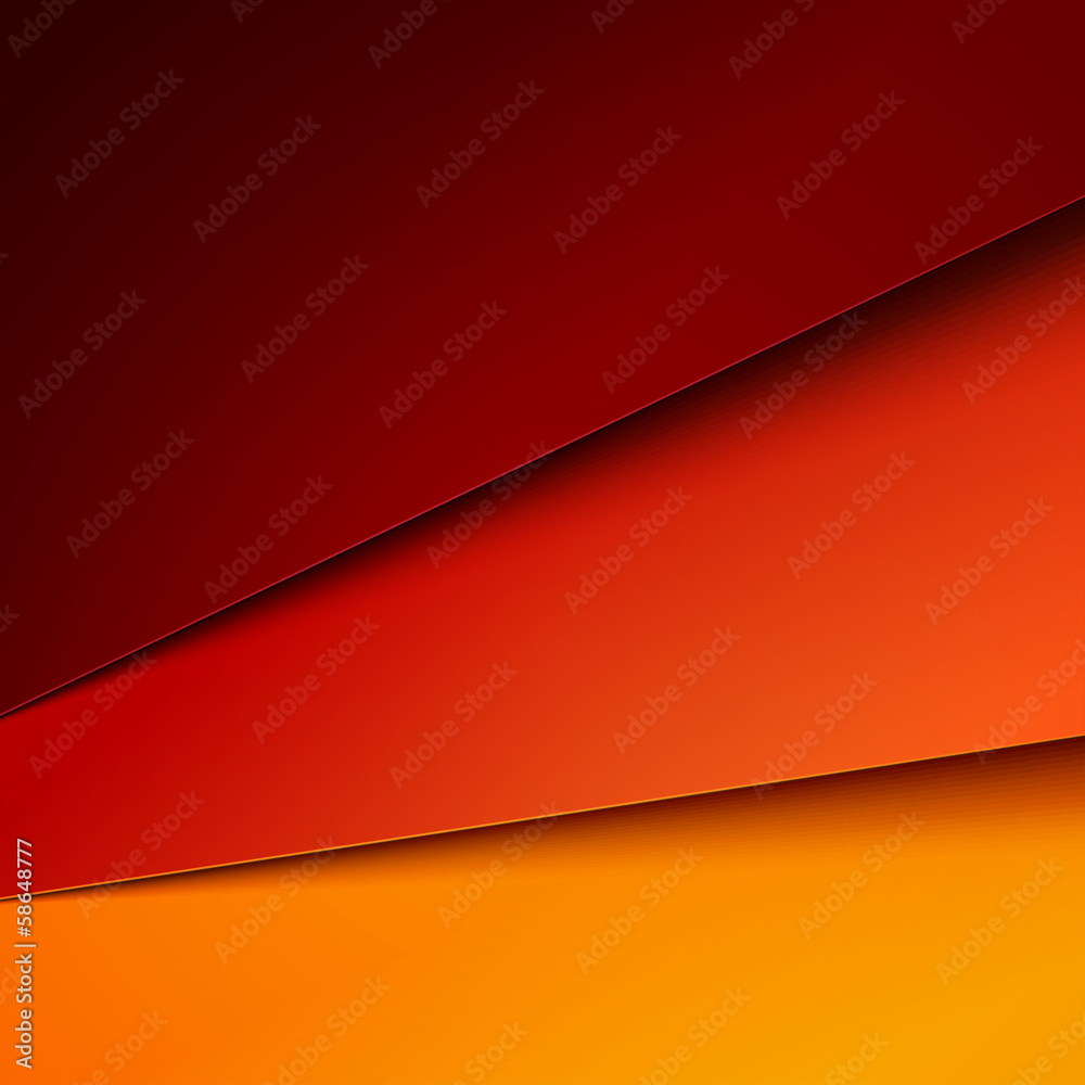 Fototapete abstract background with red and orange layers
