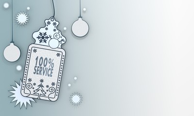 blue xmas coupon with service card