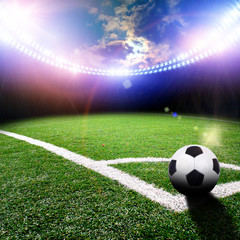 Image of stadium in lights and flashes