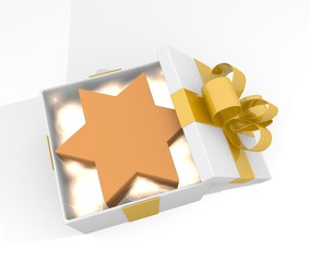 christmas gift box with star icon