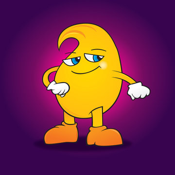 Handsome mango cartoon