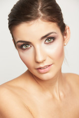 Fototapeta premium Close up portrait of beautiful young woman face.