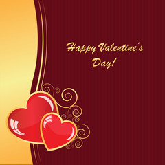 Valentine's background with hearts