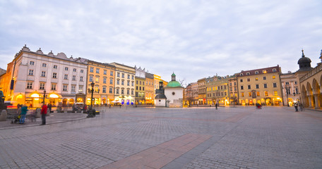 The Main Market Square in Cracow is the most important square of