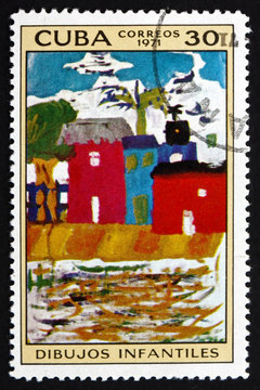Postage stamp Cuba 1972 Valencia Beach, by Joaquin Sorolla