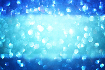 Blue lights background . abstract defocused lights.