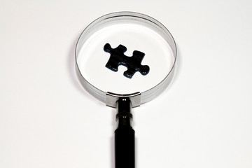 Schwarzes Puzzleteilchen