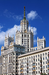 Fototapeta na wymiar Stalin's Empire style building in Moscow