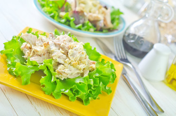 fresh salad on plate